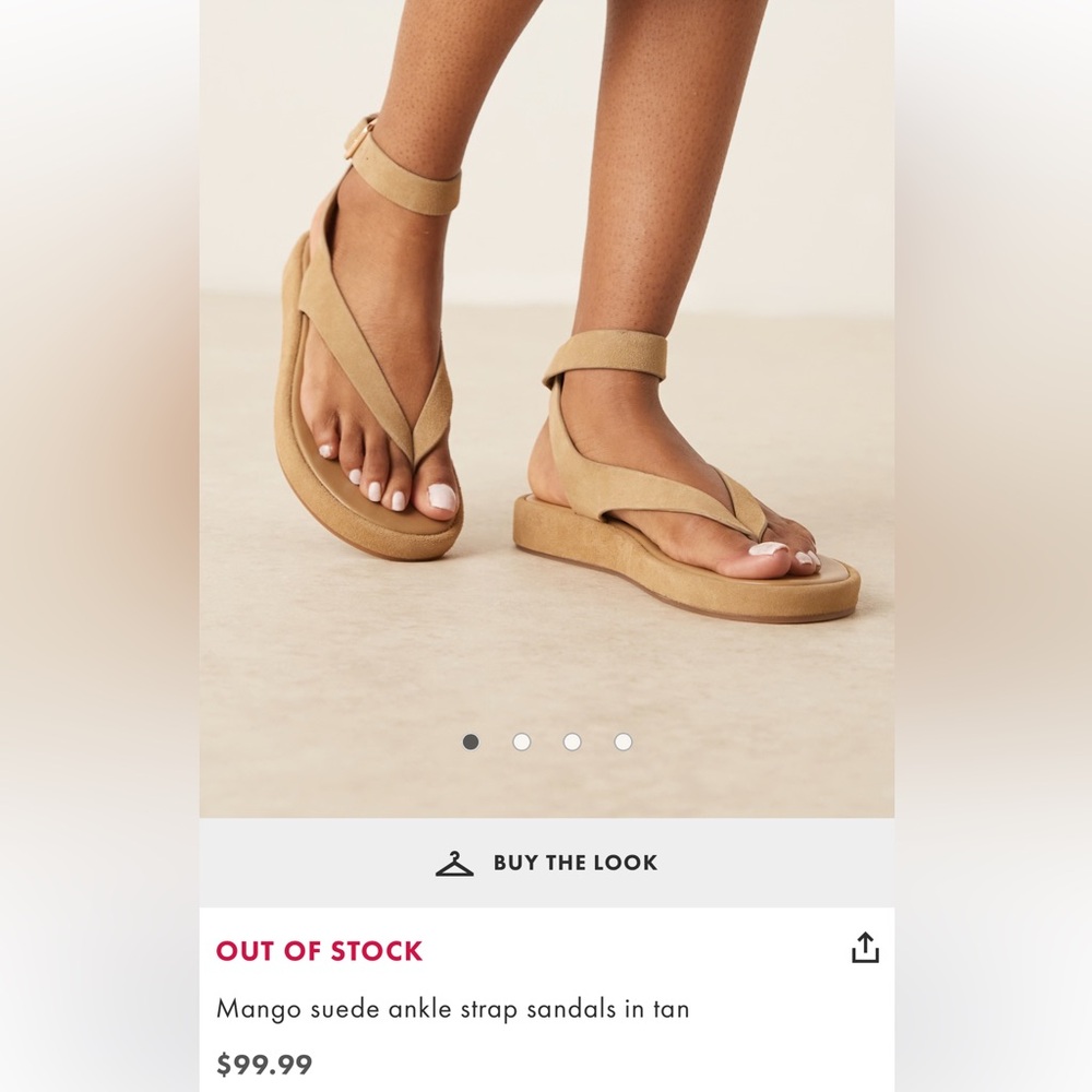 Mango Tan Women Sandals